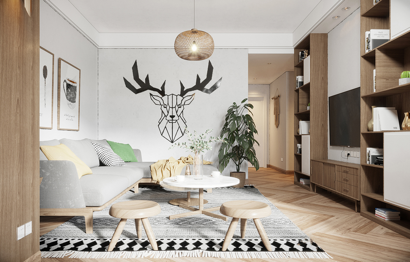 MAX出品独家--日常搬砖 北欧客厅