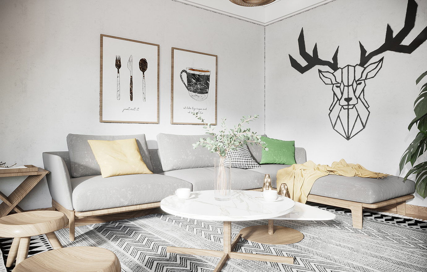 MAX出品独家--日常搬砖 北欧客厅