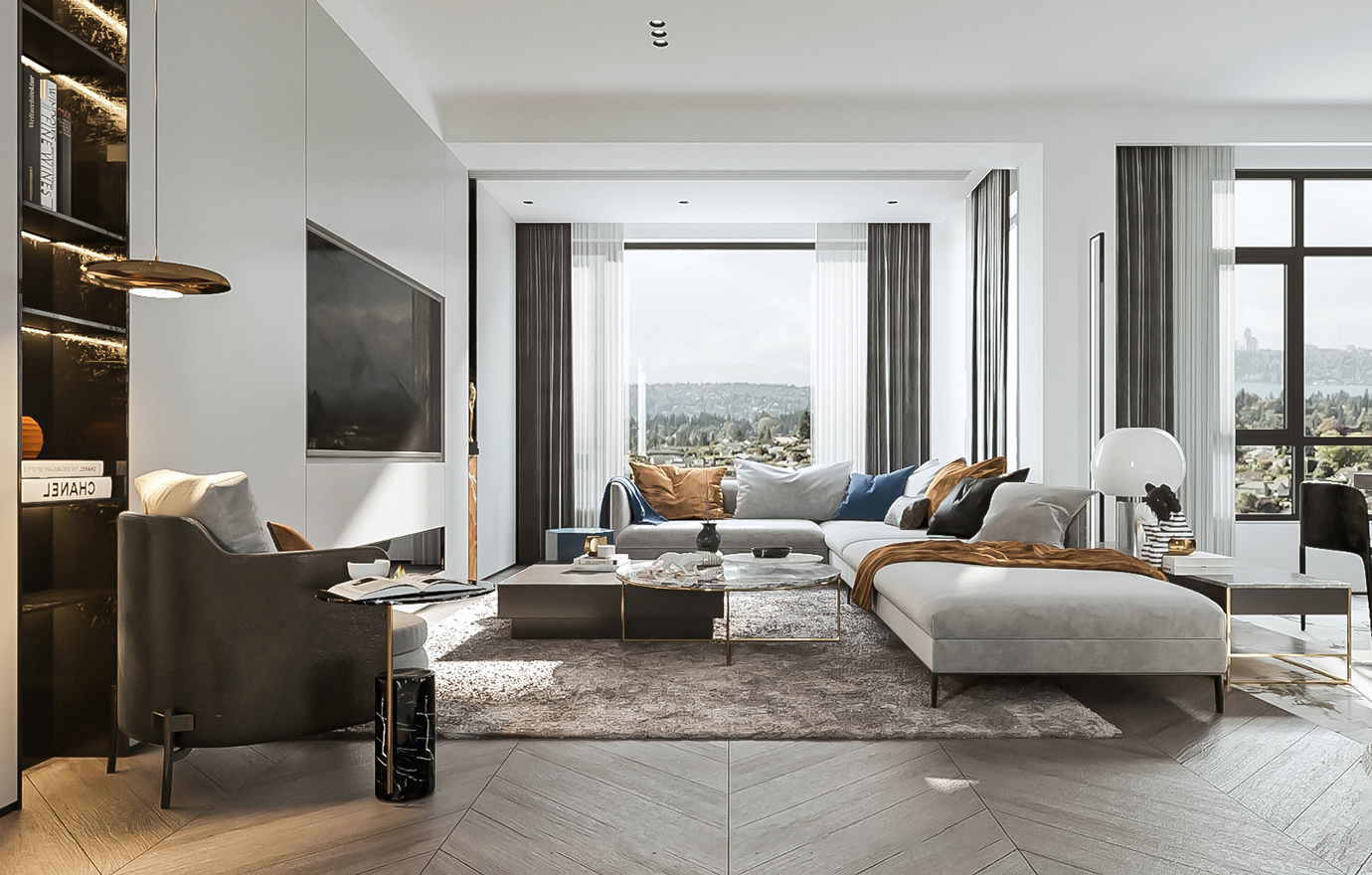 MAX出品独家--现代住宅-互补及平衡-U形社