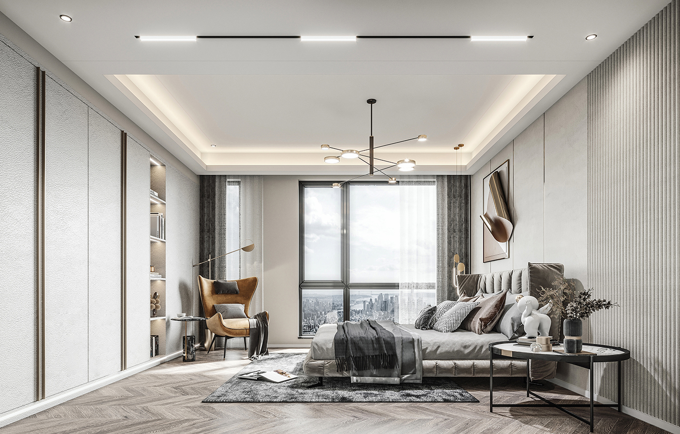 MAX出品独家--现代轻奢风-卓越浅水湾-U形社