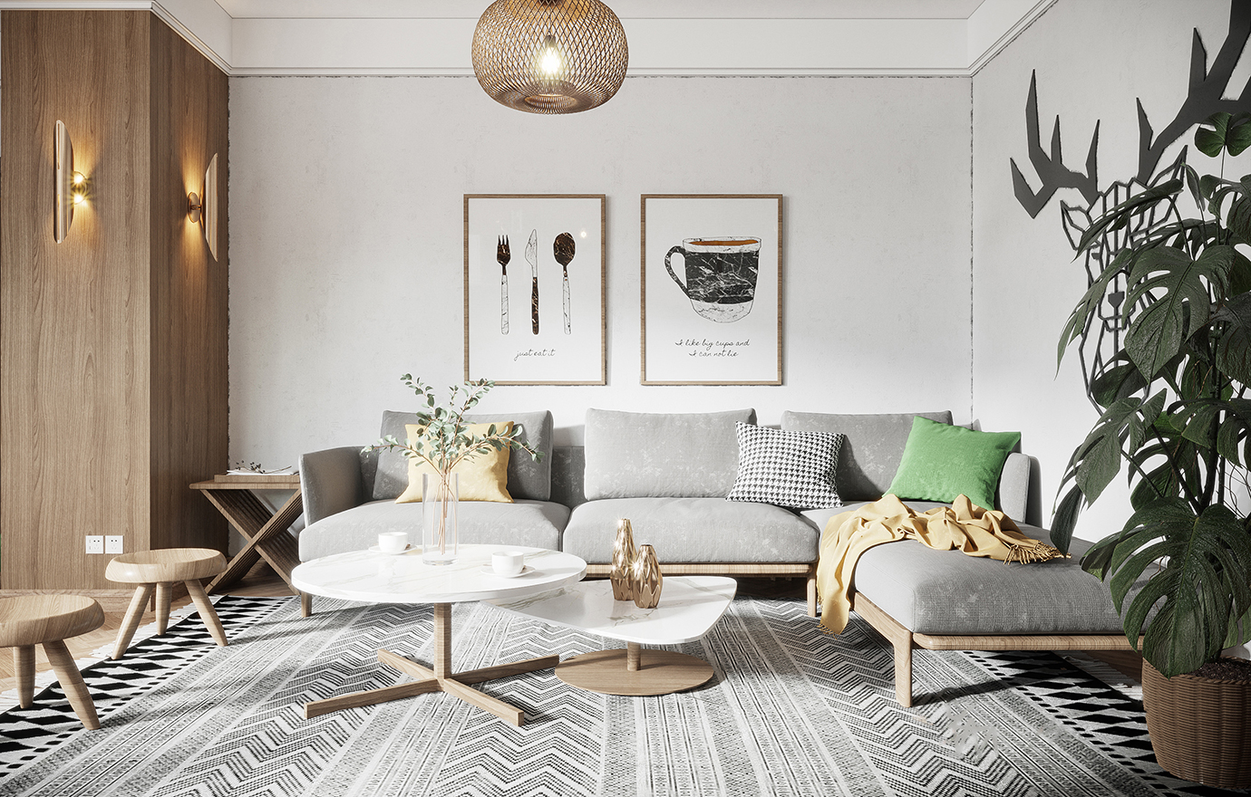 MAX出品独家--日常搬砖 北欧客厅