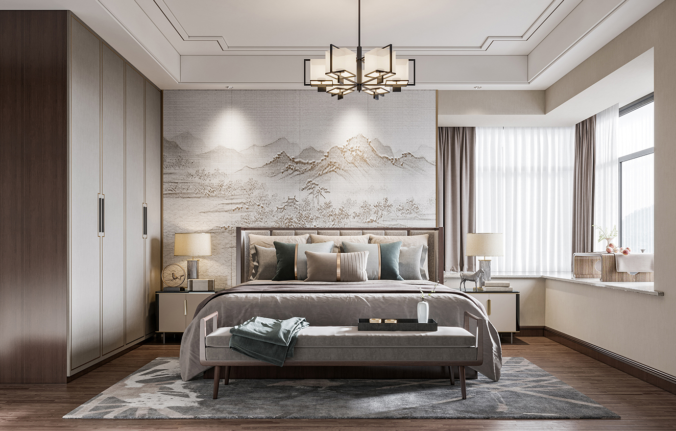 MAX出品独家--现代丨新中式-效果表现