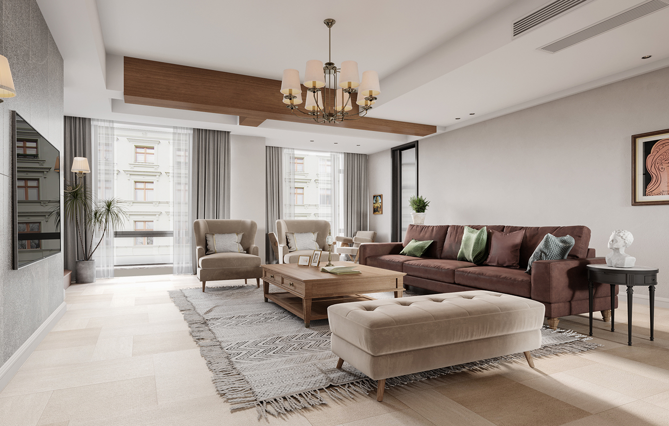 MAX出品独家--简约美式表现-ZC空间表现