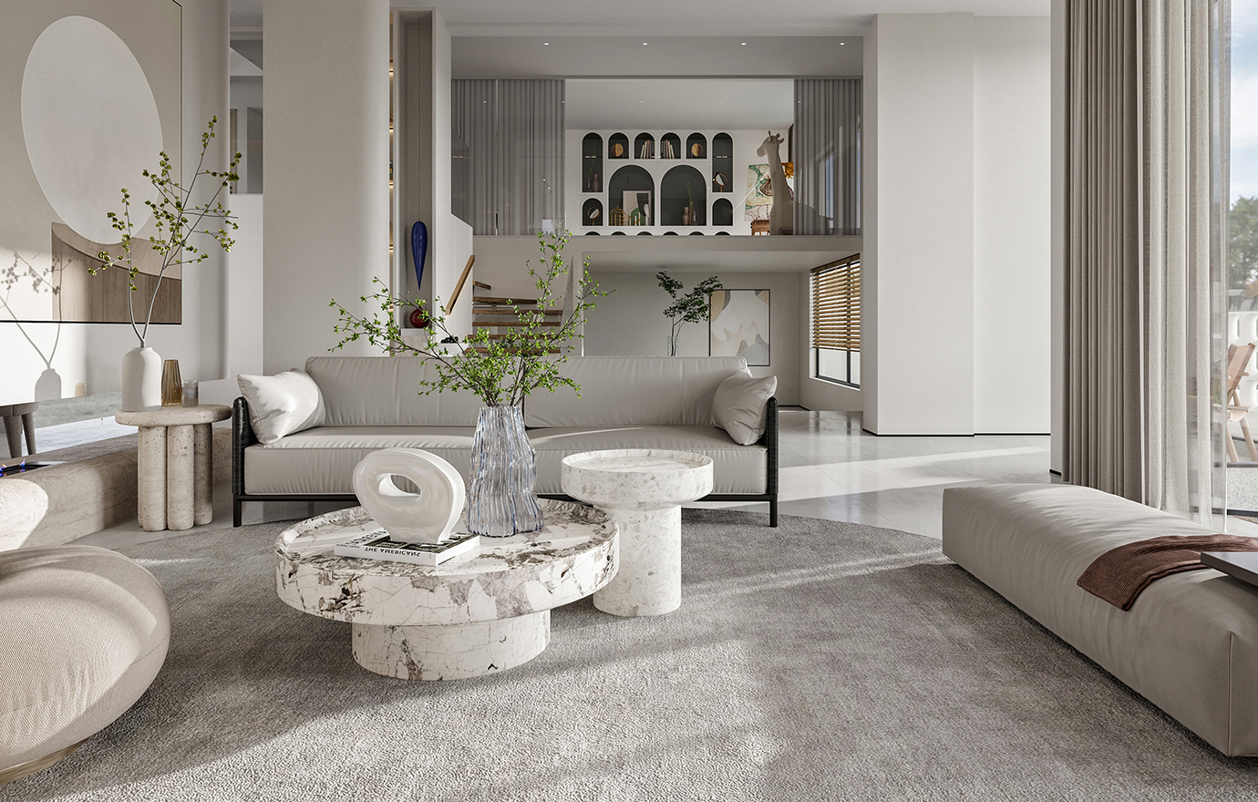 MAX出品独家--现代白色侘寂风别墅