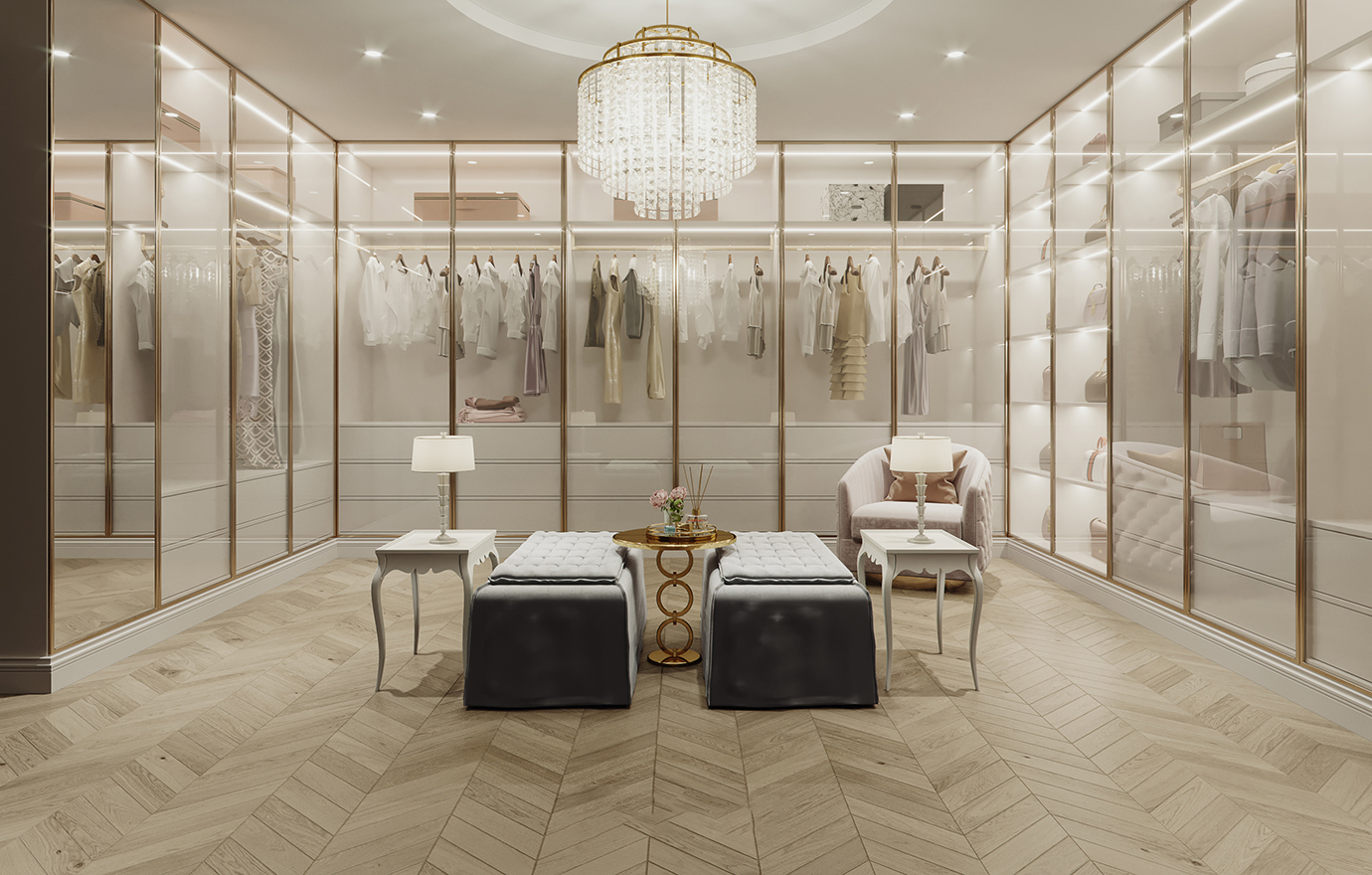 MAX出品独家--青岛 法式轻奢 别墅项目-魔方空间设计