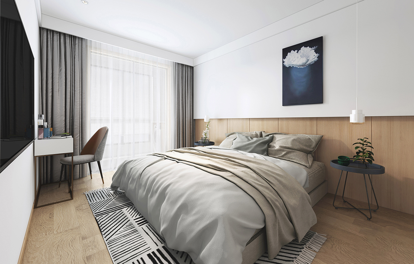 MAX出品独家--木色与白色共舞-留白空间