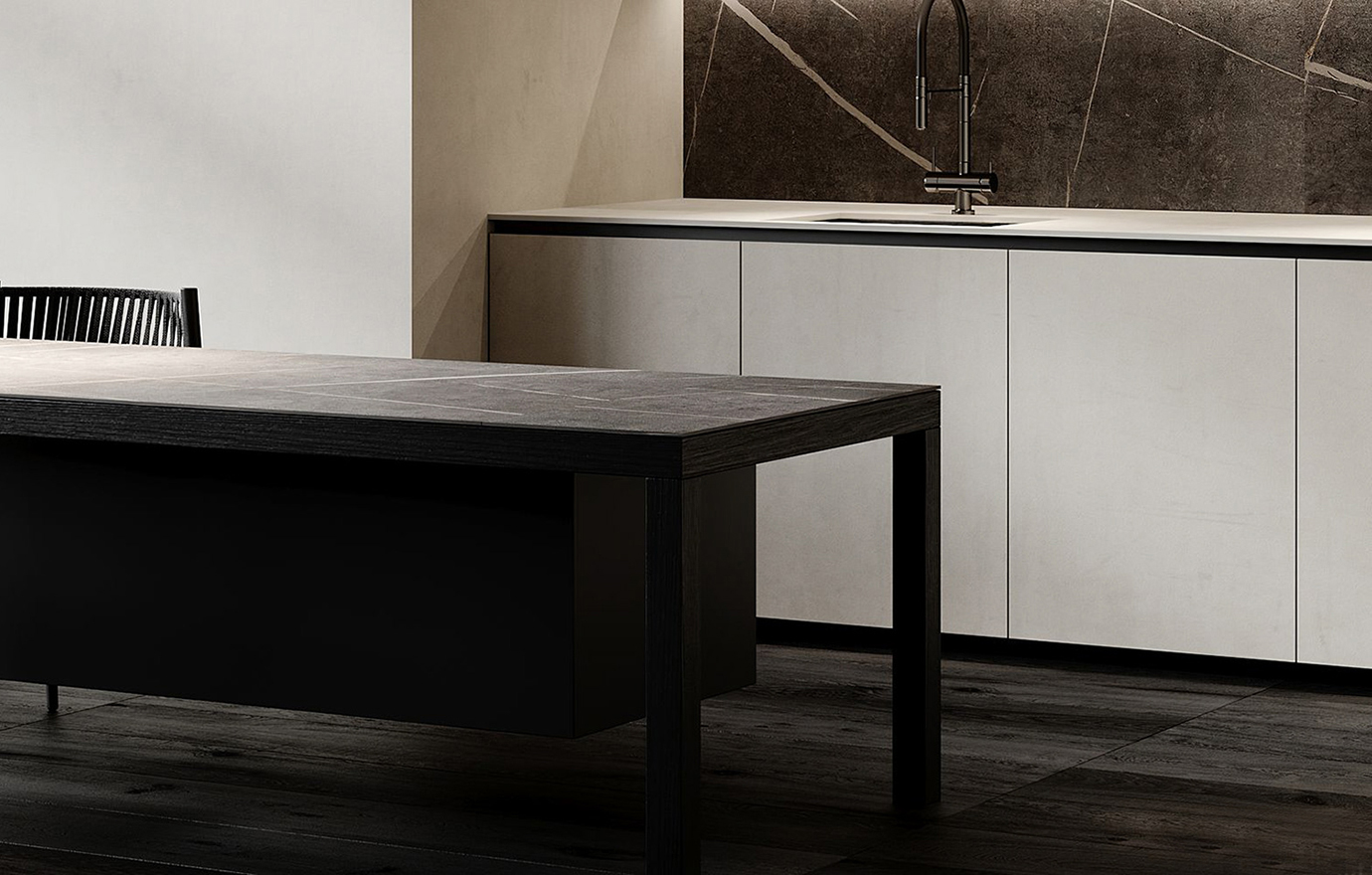 MAX出品独家--Hot Walls作品-米色极简挑空别墅