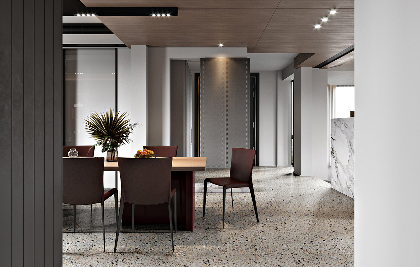 MAX出品独家--现代极简客厅餐厅卧室丨如伊视觉