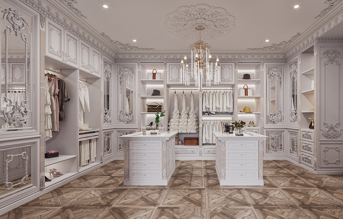 MAX出品独家--成都 法式轻奢 别墅项目-魔方空间设计