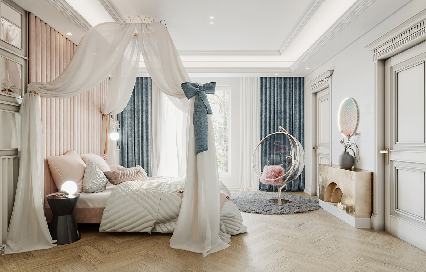 MAX出品独家--北京 法式轻奢 别墅项目-魔方空间设计
