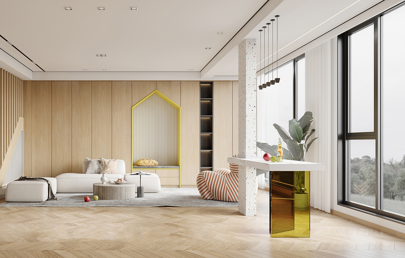 MAX出品独家--现代原木小别墅-漫反设YYF